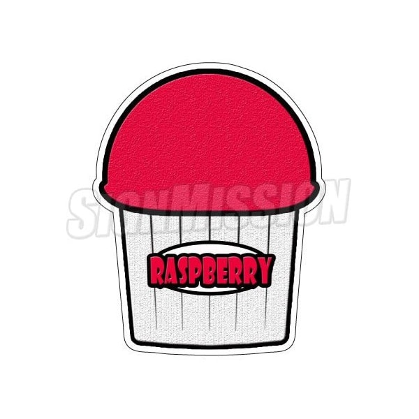 RASPBERRY FLAVOR Italian Ice Decal shaved ice sign cart trailer sticker, D-DC-24-Raspberry Flavor